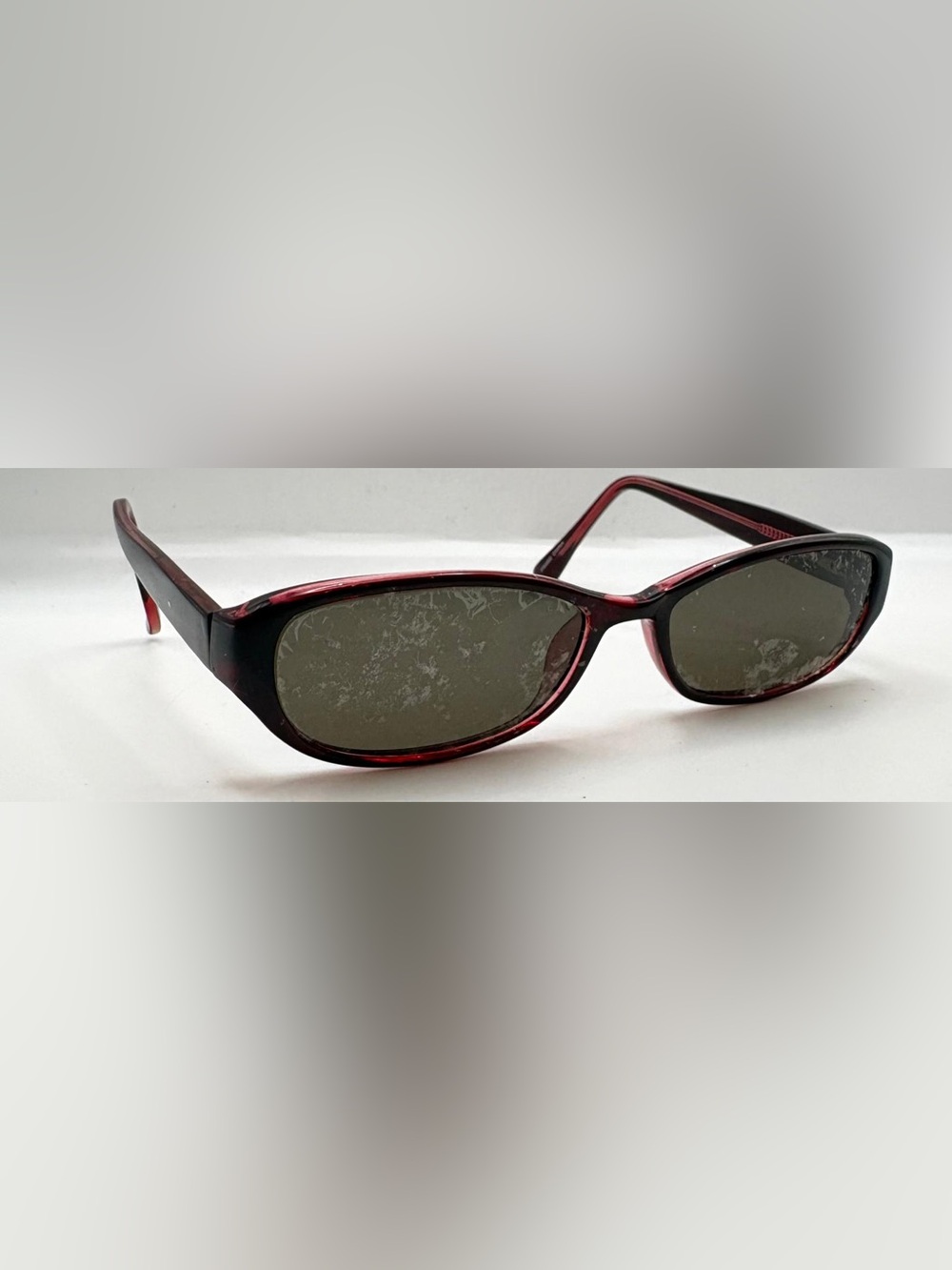 WP1025 Black Burgundy Oval Sunglasses Frames Only